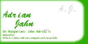 adrian jahn business card